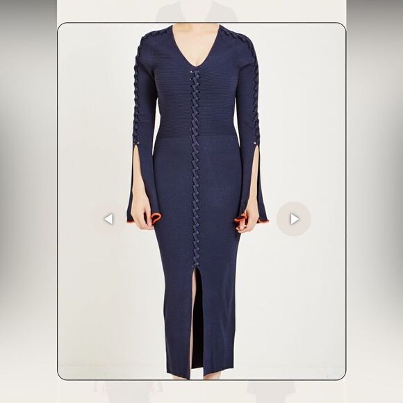 Opening Ceremony Criss Cross Ribbed-knit Midi Dress - Picture 3 of 15